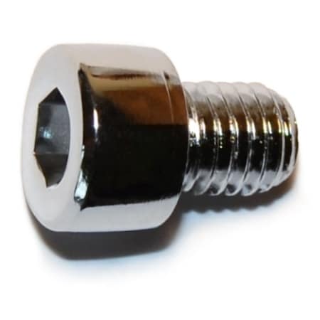 M8-1.25 Socket Head Cap Screw, Chrome Plated Steel, 10 Mm Length, 10 PK